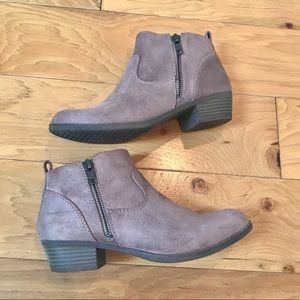Taupe booties size 7